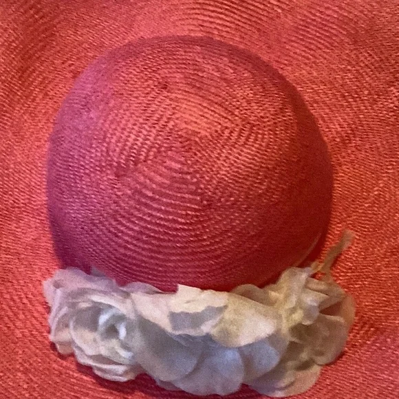 Polly Singer Custom Made Pink Hat w/ White Flowers display picture 2